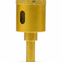 Jeu de forets diamantés avec tige triangulaire pour scie cloche