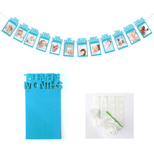 Bebé 1er cumpleaños fiesta foto pared decoración DIY foto Banner empavesado papel <span class=keywords><strong>guirnalda</strong></span> - Product Image 5