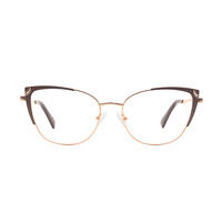 Lunettes de vue photochromiques en métal pour femmes, monture œil-de-chat, branches à changement de couleur, idéales pour visages en forme de losange