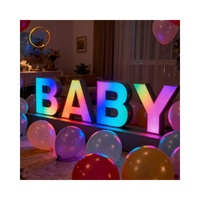 Lettres lumineuses LED personnalisées en métal pour l'extérieur, à poser, haute luminosité, 3 pieds, 4 pieds, 5 pieds, lettres RGB pour la location et la vente