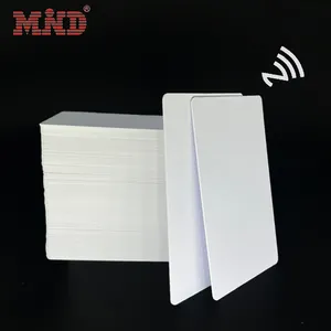 高品质可印刷塑料聚氯乙烯NFC空白白色射频识别卡13.56兆赫MIFARE经典EV1 1k卡