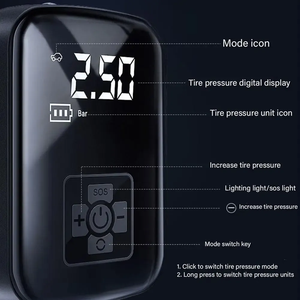Pompe de gonflage intelligente Ai 2 en 1, rechargeable, batterie externe 150psi, mini gonfleur de <span class=keywords><strong>pneu</strong></span> de voiture portable sans fil - Product Image 5