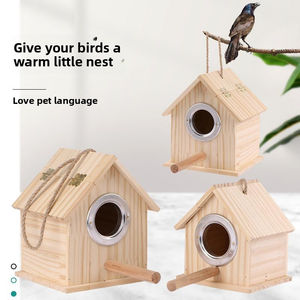 Nouveau nid d'oiseau suspendu extérieur ornemental Bird House convient pour Birdie hamster nid catégorie PET Supplies - Product Image 3