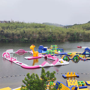 Nouvel arrivage Grand parc flottant gonflable Parcours d'obstacles à l'eau gonflable Équipement <span class=keywords><strong>de</strong></span> loisirs Parc aquatique pour la location - Product Image 2