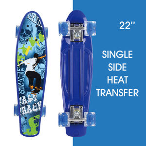 Mini tablero de plástico para skate de peces, cubierta completa en blanco de 22 pulgadas - Product Image 5