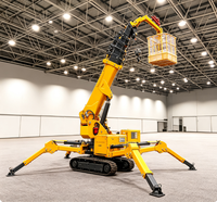Grue araignée hydraulique de 3 tonnes à rotation 360° avec stabilisateurs complets pour le levage de façades de bâtiments de bureaux