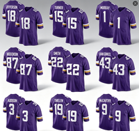 Maillot de football américain cousu en gros Minnesota Justin Jefferson 15 Dallas-Turner 1 Kyler Murray Uniforme de football