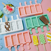 Moule à glace en silicone en forme de cœur de diamant, moule à sucettes glacées, qualité alimentaire, réutilisable, personnalisable, vente en gros, moule à dessert