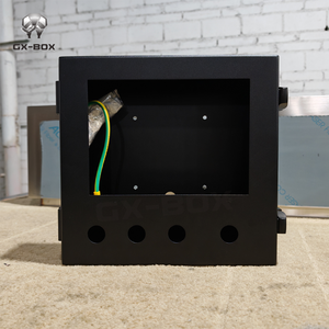 Boîtier électronique extérieur personnalisé noir verrouillable en aluminium, boîte de distribution, panneau de commande métallique IP54 en acier inoxydable - Product Image 1
