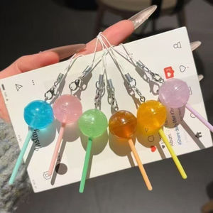 Correa para Teléfono con Diseño <span class=keywords><strong>de</strong></span> Moda, Llavero Luminoso con Forma <span class=keywords><strong>de</strong></span> Piruleta, Brillante <span class=keywords><strong>en</strong></span> la Oscuridad, Colgante Decorativo para Cartera <span class=keywords><strong>de</strong></span> Mujer o Niña - Product Image 3