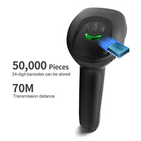 Escáner de Código de Barras Inalámbrico GTCODESTAR X-9701C CCD 2.4G 1D, Escáner de Código de Barras Portátil