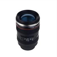 Mug de voyage personnalisé en acier inoxydable de 400 ml en forme d'objectif d'appareil photo / Gobelets isothermes en forme d'objectif d'appareil photo