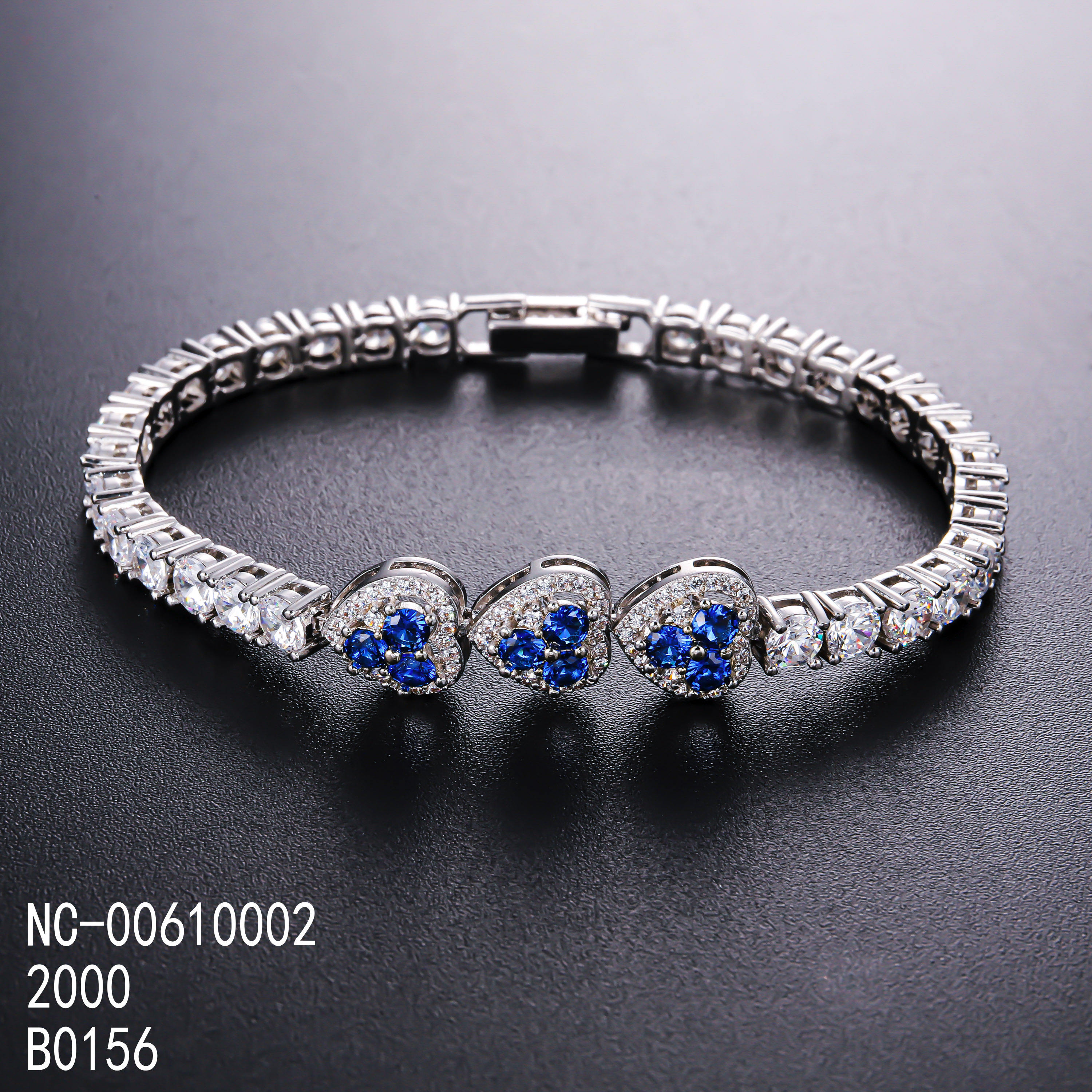 Rhodium Plated+Blue