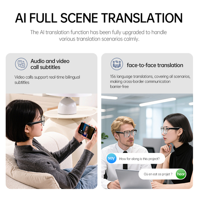 XG92 New Smart Glasses with Waterproof Music Play & Voice Assistant for Sports Wholesale Customization Call Gafas