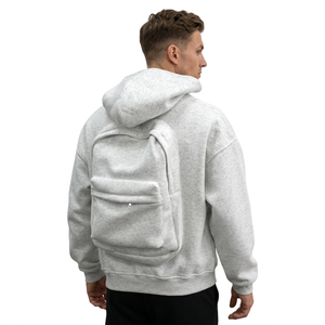Men's Hooded Hoodie Gray Fleece Pocket Casual Autumn Regular Fit <b>Knitted</b> Cotton Hoodie Machine Washable Non-Stretch Front <b>Bags</b> - Product Image 6