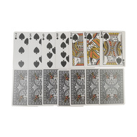 Jeu de cartes de poker personnalisé Solitaire Original Standard avec bord doré plaqué or, 52 cartes