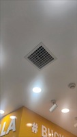 Diffuseur d'air à double couche HVAC, grille de ventilation carrée 200x200mm avec adaptateur de conduit pour l'air frais commercial