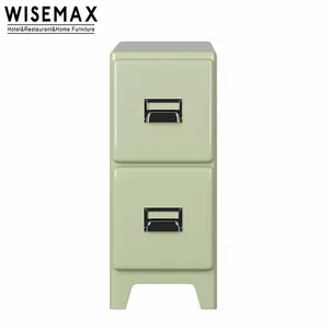 Wisemax Meubel Modern Huismeubilair Minimalistisch Groen 2-Lades Houten Kast Voor Sofa Kant Smalle Hoge Design Bed Bijzettafel