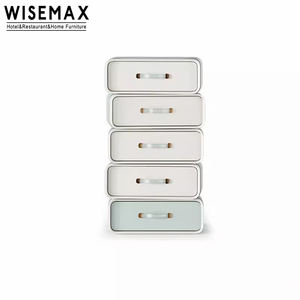 WISEMAX FURNITURE-<span class=keywords><strong>Armoire</strong></span> de rangement moderne à 5 tiroirs en bois et en cuir pour enfants, commode pour chambre à coucher - Product Image 5