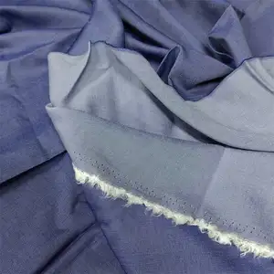 Nieuwkomers Zacht Dun Lichtgewicht Abaya Doek 30% Polyester 70% Rayon Effen Geverfd Geweven Denim Stof Hoge Kwaliteit Groothandel