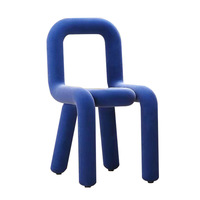 Chaise à dossier en acier au design original, moderne et minimaliste, pour la maison, la chambre, les salons de thé et les salons de manucure