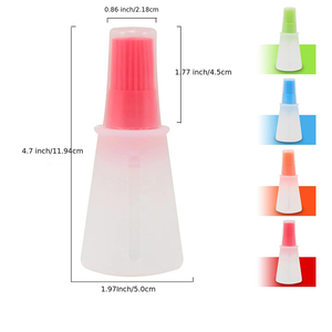 Factory Sales Good Price Silicone Flat-bottomed Barbecue Oil <b>Bottle</b> <b>Brush</b> BBQ <b>Brushes</b> - Product Image 2