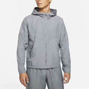 OEM Custom Logo Windbreaker Outdoor <b>Jacket</b> With Hood Solid Color <b>Jacket</b> for <b>Men</b> - Product Image 2