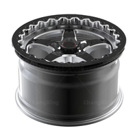 Jantes de Drag Forgées Fraisées Noires CX 5x114.3 5x120.65 17 18 19 20 Pouces Jantes Beadlock Sur Mesure en 2 Pièces pour Mustang Camaro Corvette