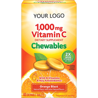 Comprimé de vitamine C puissant et à croquer, enrichi en flavonoïdes pour le système immunitaire