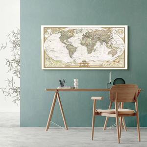 Peintures sur <span class=keywords><strong>toile</strong></span> abstraites modernes représentant une carte du monde, images décoratives murales, affiches et impressions - Product Image 4