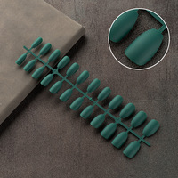 Nuevo lanzamiento Matte Short Coffin Press en las uñas Alta calidad 24PCs Puntas de uñas artificiales