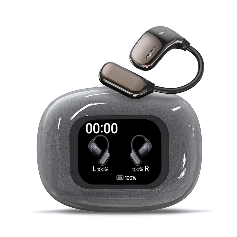 2025 JM16 Smart Earbuds with AI Translation 150 Languages BT 5.4 Headphones LCD Touch Screen Wireless Sport Earbuds for Business