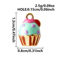 Breloque Manna Afternoon Tea Coffee Lover Charm 3D en émail, tasse à café, cupcake, acier inoxydable, pour bijoux DIY, collier