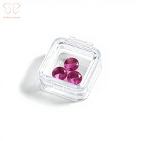 Boîte de présentation de bijoux carrée transparente et recyclable avec couvercle à boucle transparente pour ranger les pierres précieuses et les pièces de monnaie