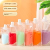 Pochettes souples transparentes anti-fuite avec bec verseur, en plastique alimentaire, pour l'emballage de jus, lait et café