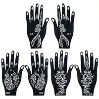 Autocollants de tatouage peints à la main, pochoirs évidés, pochoirs de tatouage personnalisés style dentelle florale, henné
