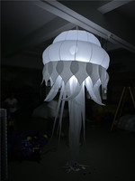 Ballon méduse gonflable à LED changeant de couleur avec ventilateur intégré pour décorations d'Halloween effrayantes