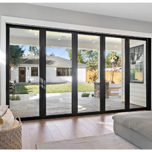 Portes <span class=keywords><strong>en</strong></span> alliage d'aluminium polymère sur mesure de haute qualité, double vitrage trempé, design moderne pare-balles, <span class=keywords><strong>isolation</strong></span> thermique, finition de qualité - Product Image 6