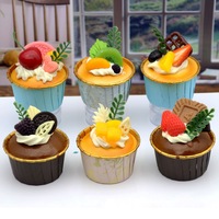 Autocollant magnétique créatif en PVC pour petit cupcake, idéal pour jouer à la maison, affichage de la fenêtre, ameublement pour aimants de réfrigérateur
