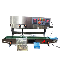 Machine verticale FR-1000 de thermoscellage de sacs de film plastique avec la machine continue de scellage de bande d'impression d'encre solide