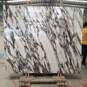 Beautiful Calacatta Purple Polished Waterproof Marble <b>Slab</b> for Villa Dining Use - Product Image 1