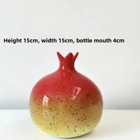 Vase hydroponique en céramique haut de gamme citron grenade vert radis petit ornement de table pour salon bureau bureau Art déco