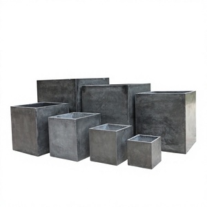 <span class=keywords><strong>Maceta</strong></span> Cuadrada de Fibra de Vidrio Ligera, Grande, Blanca, Ecológica, para Exteriores, de Alta Calidad, con Capacidad de 20L - Product Image 1