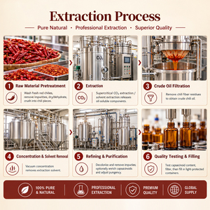 Aceites Esenciales de Pimiento Rojo Natural, Aceite <span class=keywords><strong>Picante</strong></span> de <span class=keywords><strong>Chile</strong></span>, Oleorresina de Capsicum para Cosméticos y Spray de Pimienta, Aceite de <span class=keywords><strong>Chile</strong></span> - Product Image 2