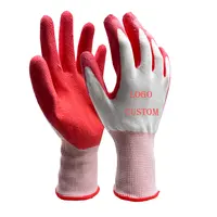 Guanto di protezione del lavoro protezione delle mani antiscivolo guanti domestici in lattice di schiuma immersi nel palmo per lavori elettrici e giardinaggio