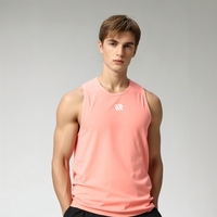 Özel Tasarım Erkek Kolsuz Atlet Fitness Tişörtleri Hızlı Kuruyan %100 Polyester Tüylenmez Çekmez O-Yaka Yazlık