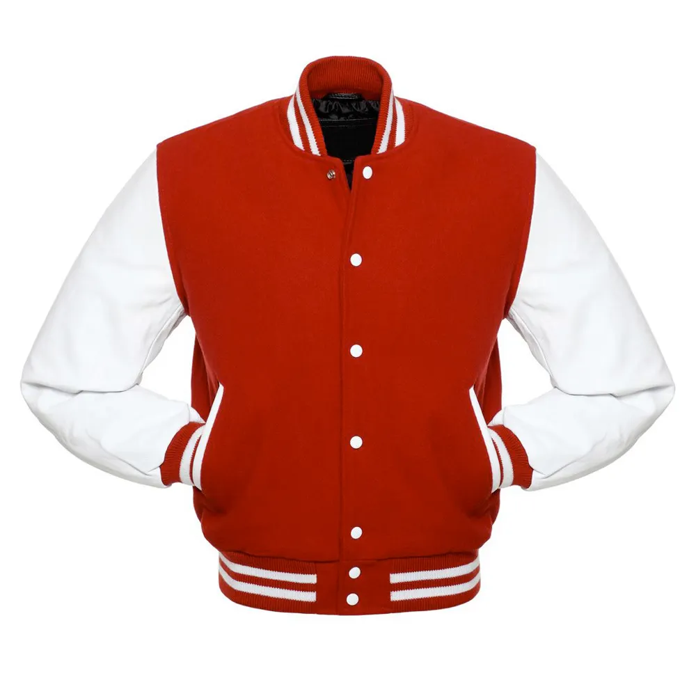 Custom Varsity Jackets With Leather Sleeves Large Letters Alphabet For Bomber Men Varsity Jacket