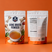 Sachet Doypack personnalisé imprimé, résistant à l'humidité, en feuille d'aluminium, pour salade et poudre de bouillon de viande