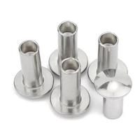 Rivets aveugles semi-tubulaires à tête ronde en acier inoxydable 304 zingué ISO15977 M32 M4 M5 pour l'assemblage cuir-métal