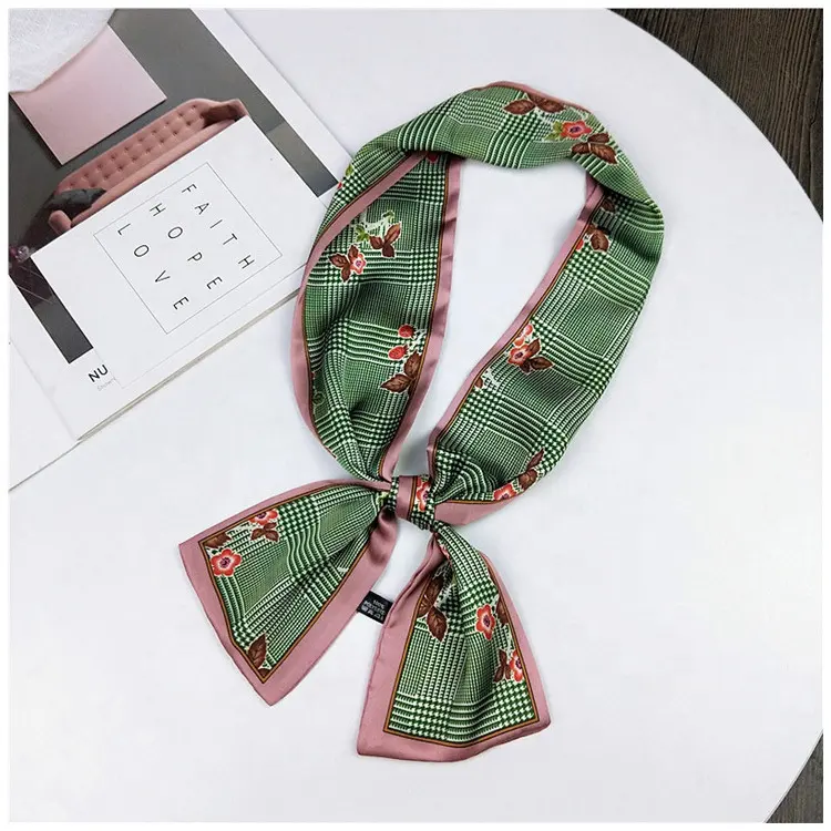 Атласный материал для девушек в южнокорейском стиле, летний шейный галстук, аксессуары, шарф